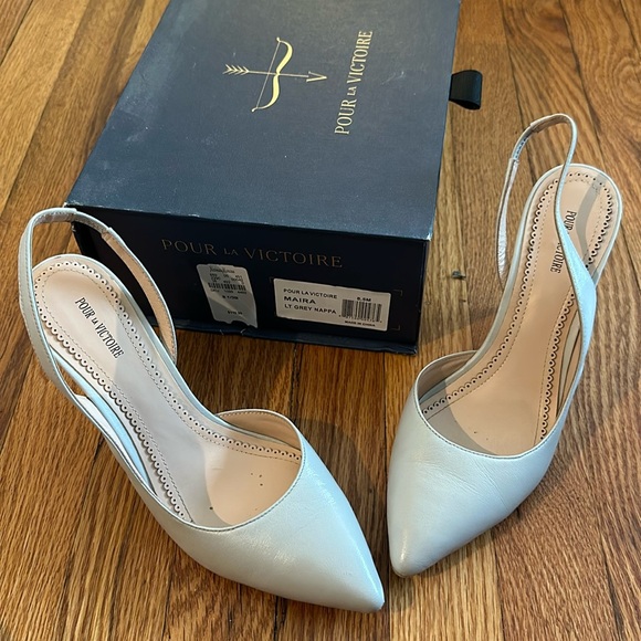 Gray Wedge Heels Size 8.5 - Picture 1 of 3